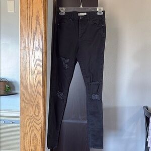Topshop MOTO Women’s Size 28 (6) Distressed Black Jeans
